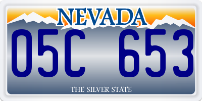 NV license plate 05C653