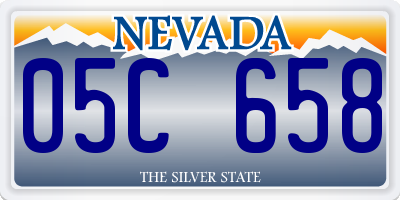 NV license plate 05C658