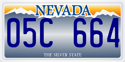 NV license plate 05C664
