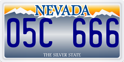NV license plate 05C666