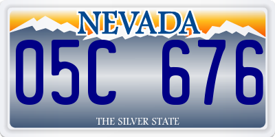 NV license plate 05C676