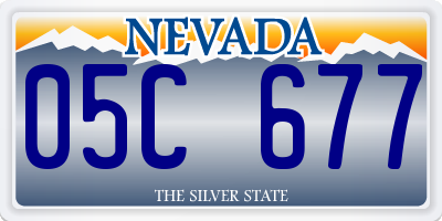 NV license plate 05C677