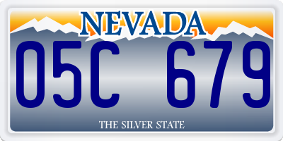 NV license plate 05C679