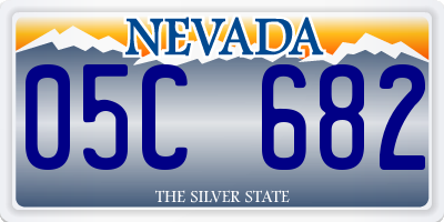 NV license plate 05C682