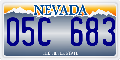 NV license plate 05C683