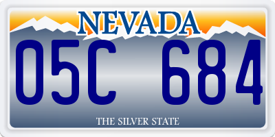 NV license plate 05C684