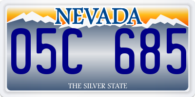 NV license plate 05C685