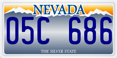 NV license plate 05C686
