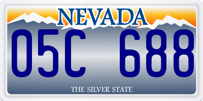 NV license plate 05C688