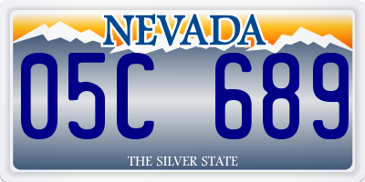 NV license plate 05C689