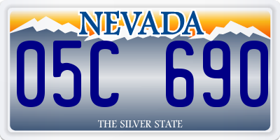 NV license plate 05C690
