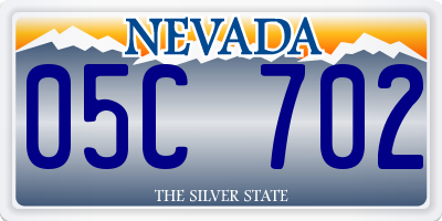 NV license plate 05C702