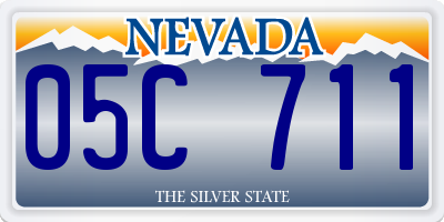 NV license plate 05C711