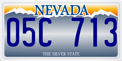 NV license plate 05C713