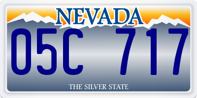 NV license plate 05C717