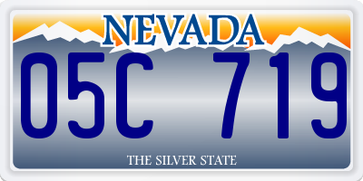 NV license plate 05C719