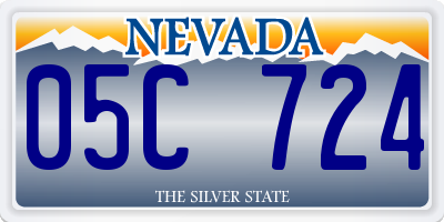 NV license plate 05C724