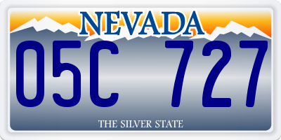 NV license plate 05C727