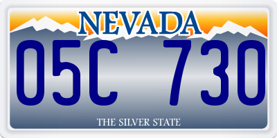 NV license plate 05C730