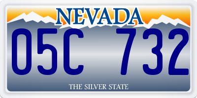 NV license plate 05C732