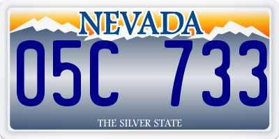 NV license plate 05C733