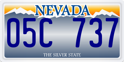 NV license plate 05C737