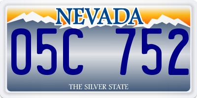 NV license plate 05C752