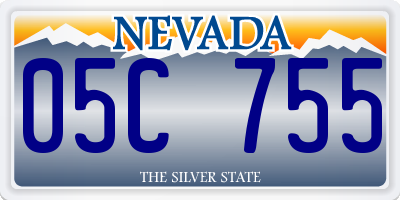 NV license plate 05C755