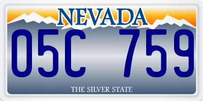 NV license plate 05C759