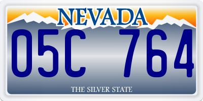 NV license plate 05C764