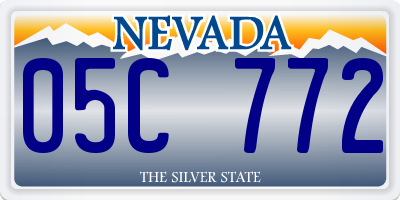 NV license plate 05C772