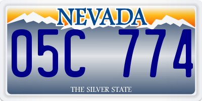 NV license plate 05C774