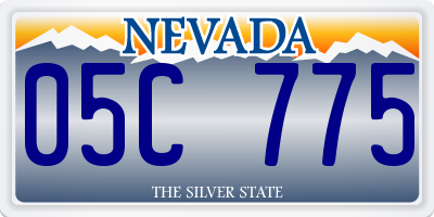 NV license plate 05C775