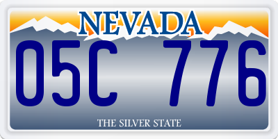 NV license plate 05C776