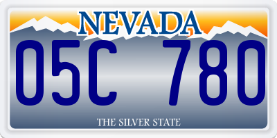 NV license plate 05C780