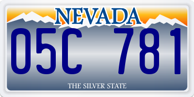 NV license plate 05C781