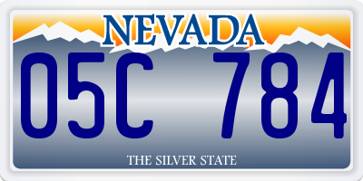 NV license plate 05C784