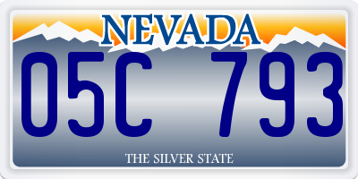 NV license plate 05C793