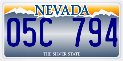 NV license plate 05C794