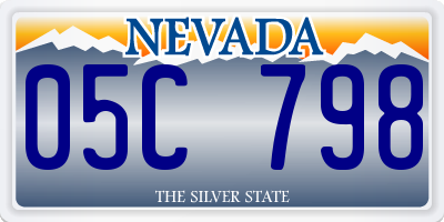 NV license plate 05C798