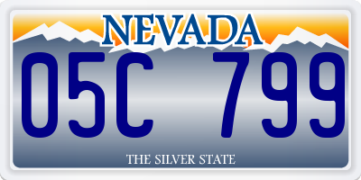 NV license plate 05C799