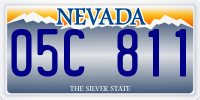 NV license plate 05C811