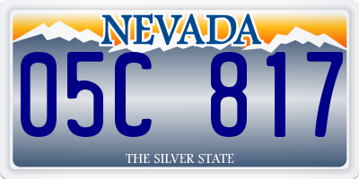 NV license plate 05C817