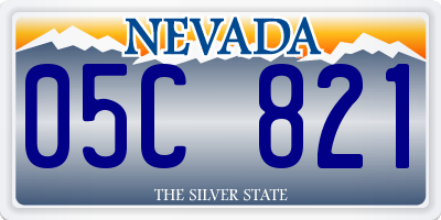 NV license plate 05C821
