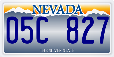 NV license plate 05C827