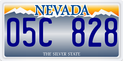 NV license plate 05C828