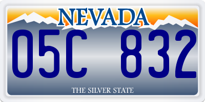 NV license plate 05C832