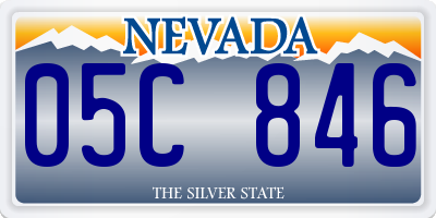 NV license plate 05C846