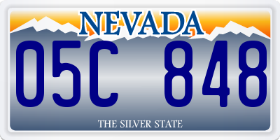 NV license plate 05C848