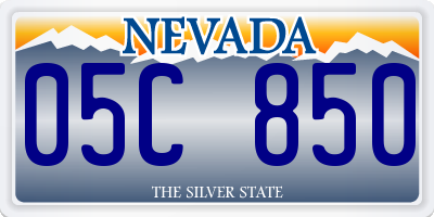 NV license plate 05C850